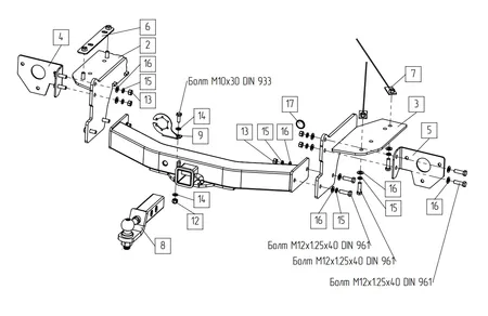 Фаркоп TowRus для GAC GS8 2021- Арт. 109182 109182 в Уфа