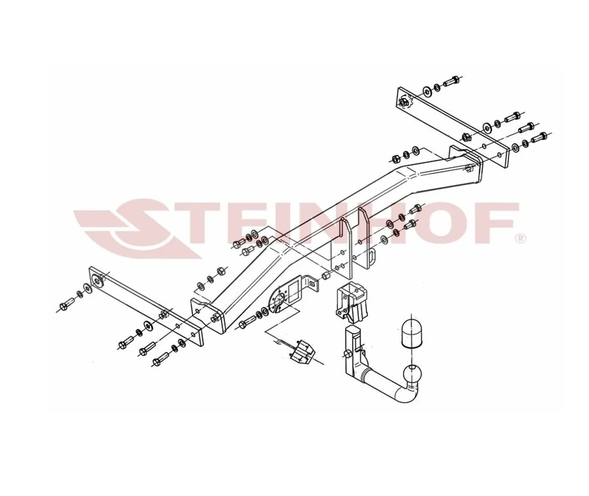 Фаркоп Steinhof для Volkswagen Tiguan 2007-2015 V-129 в Уфа Фаркоп Steinhof для Volkswagen Tiguan 2007-2015 V-129 в Уфа