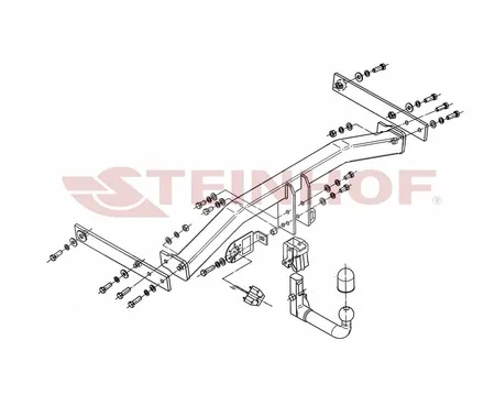 Фаркоп Steinhof для Volkswagen Tiguan 2007-2015 V-129 в Уфа