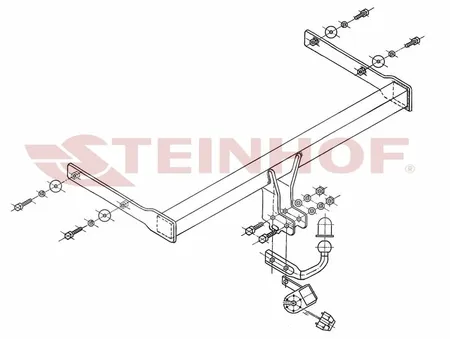 Фаркоп Steinhof для Volkswagen Passat 2021-2026 S-341 в Уфа