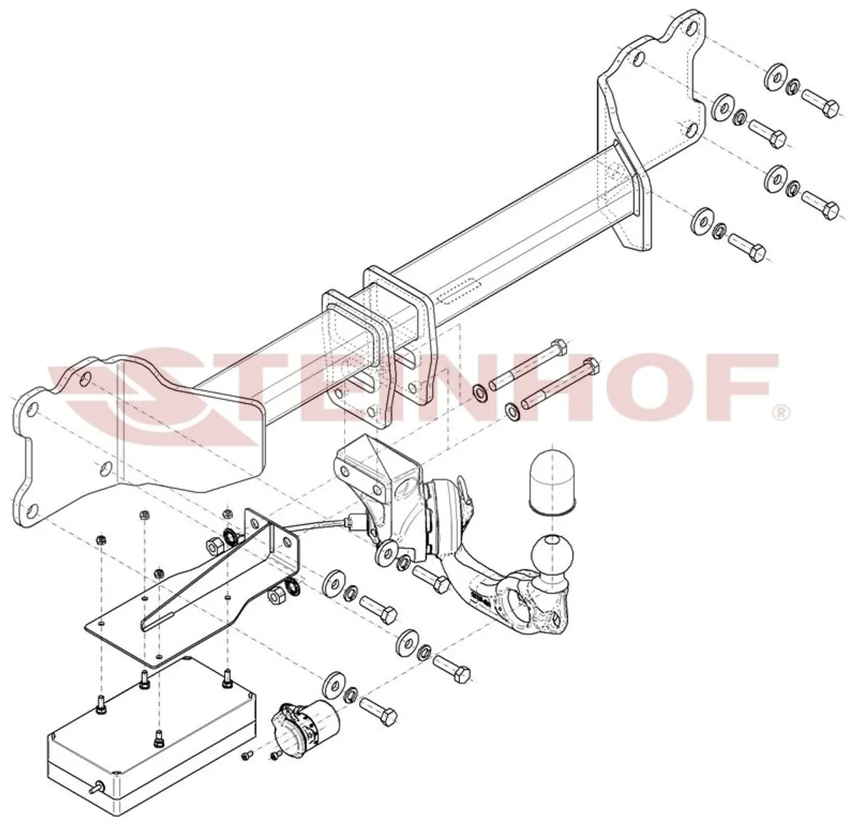 Фаркоп Steinhof для Audi Q7 2015-2020 A-127 в Уфа Фаркоп Steinhof для Audi Q7 2015-2020 A-127 в Уфа