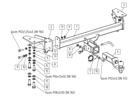 Фаркоп TowRus для Haval Dargo 2022- 129299 в Уфа