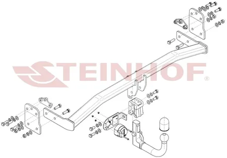 Фаркоп Steinhof для Hyundai Kona 2017-2023, (кроме N-Line и ADBlue) H-266 в Уфа