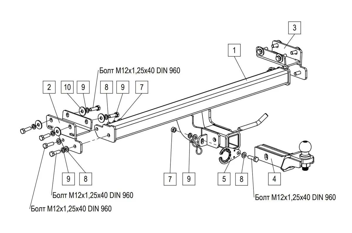 Фаркоп TowRus для Jeland J7 2026- 269086 в Уфа Фаркоп TowRus для Jeland J7 2026- 269086 в Уфа