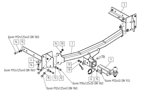 Фаркоп TowRus для LiXiang L6 2024- Арт. 288194 288194 в Уфа