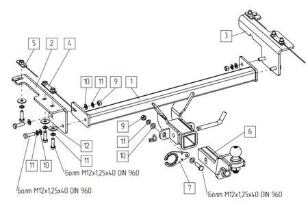 Фаркоп TowRus для Belgee X50 plus 2026- 299413 в Уфа