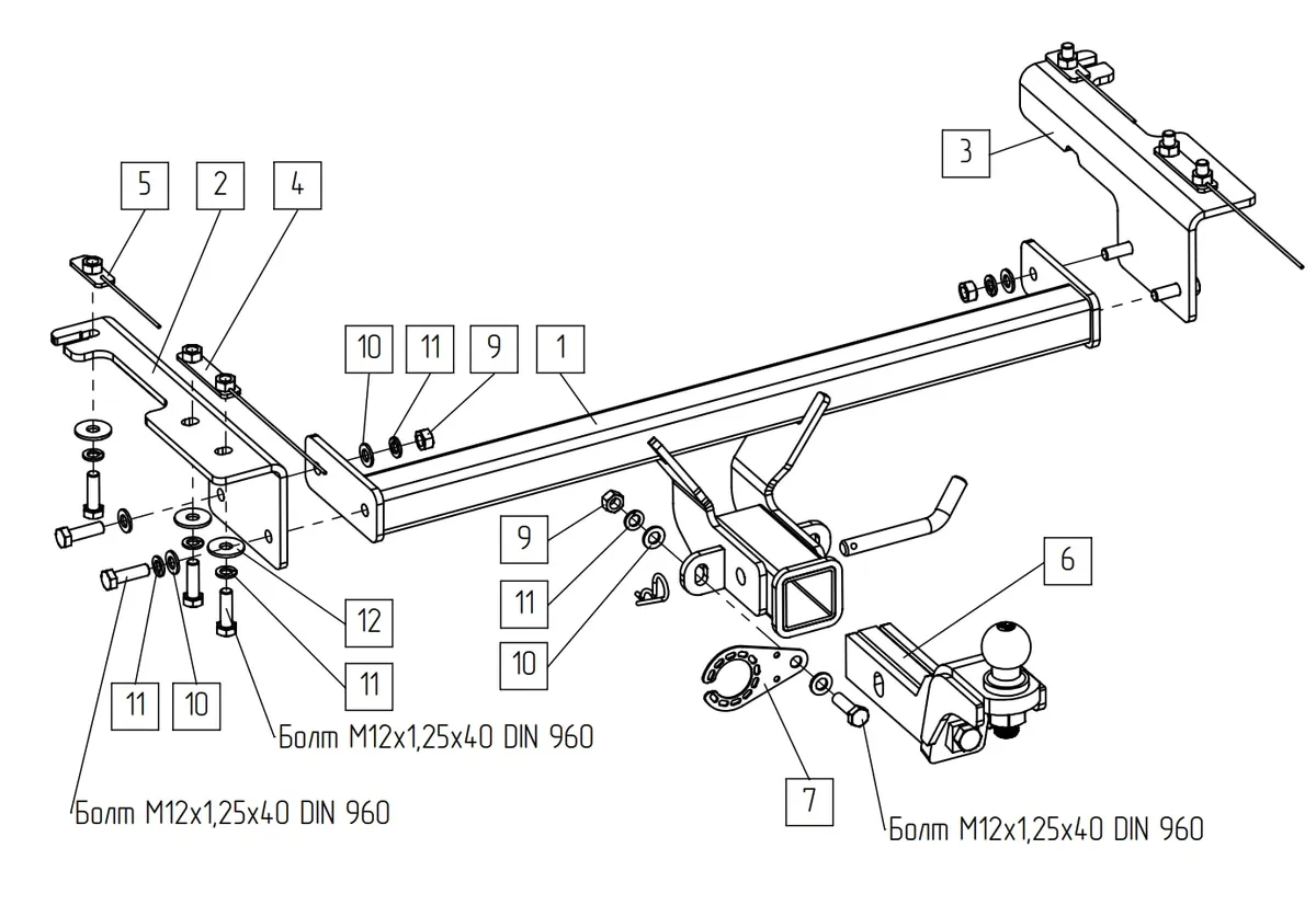 Фаркоп TowRus для Belgee X50 2023- 299413 в Уфа Фаркоп TowRus для Belgee X50 2023- 299413 в Уфа