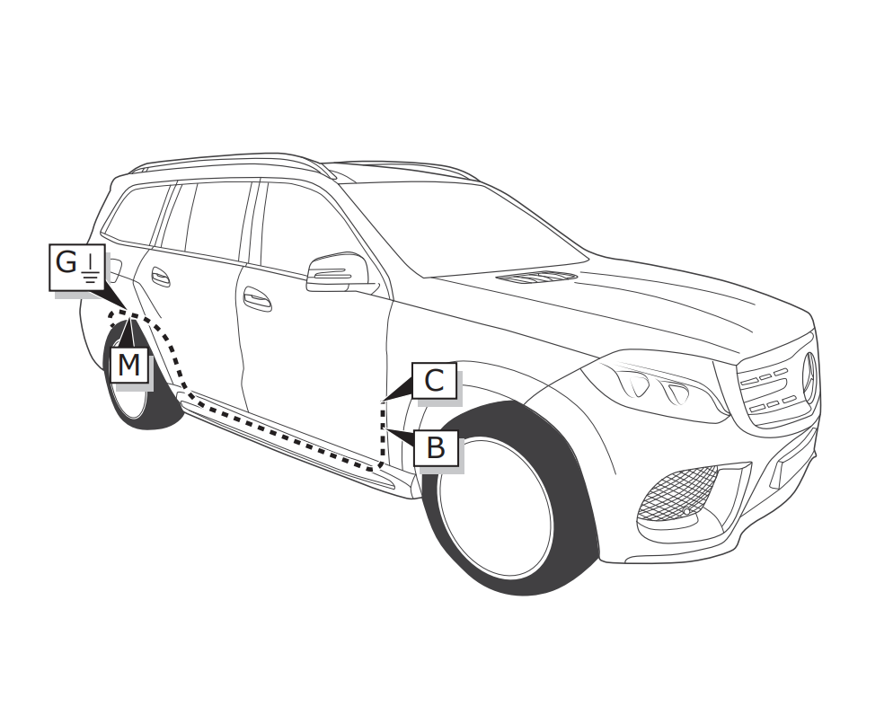 Электрика фаркопа ECS (7 pin) для Mercedes GLS-class 2016-2019 в Уфе